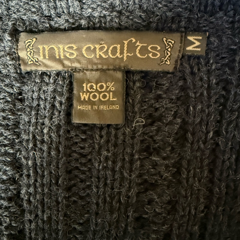 Inis Crafts Gray Wool Ankle Length Sweater Size Medium - Picture 6 of 7